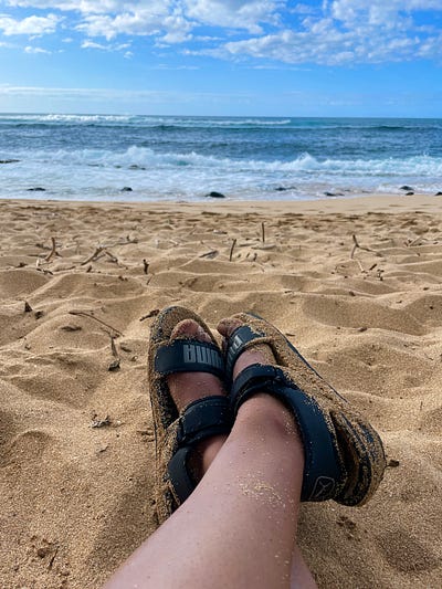 Relaxing at the beach